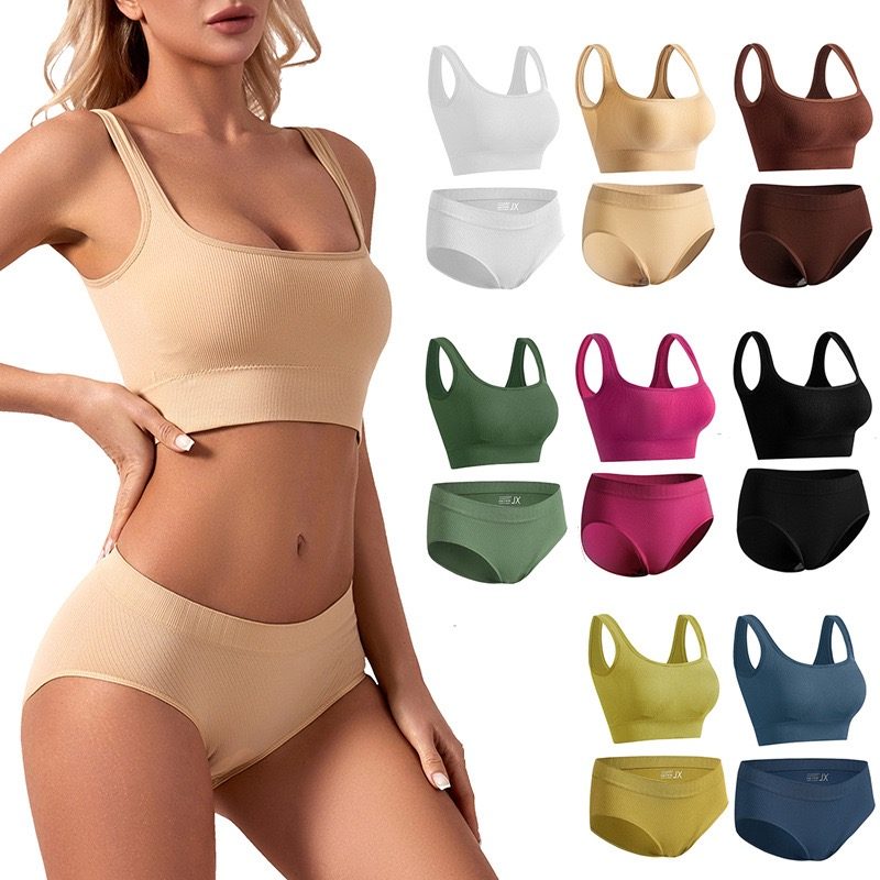 Elegant Lace Wireless Bra Set detail